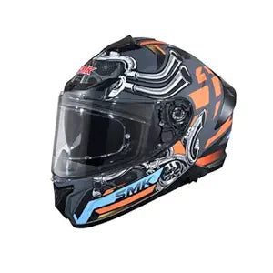 SMK Typhoon Motorhead Orange Black Matt (MA676) Helmet