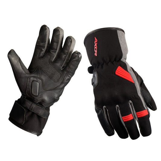 Axor Sela Waterproof Riding Gloves BLACK RED