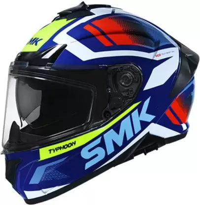 SMK Typhoon Thorn Gloss Blue Yellow Red (GL543) Helmet
