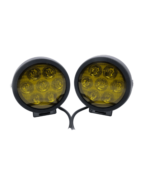 HJG 7 Led White/Yellow Fog Light (70W) with yellow filter DIMMER-STAT