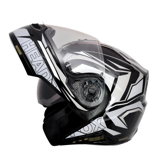 NF2 METRO GLOSS GREY FLIP-UP DOUBLE VISOR HELMET