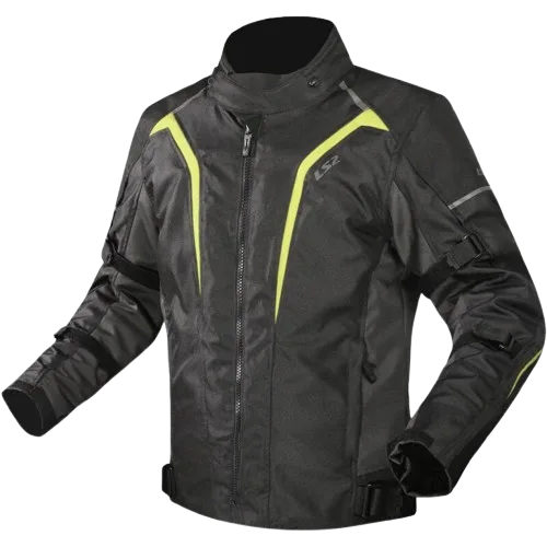 LS2 SEPANG MAN JACKET BLACK GREY HI-VI YELLOW