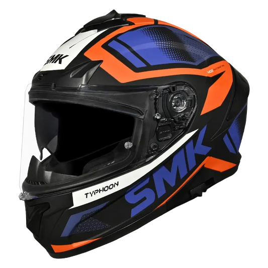 SMK Typhoon Thorn Matt Black Orange Grey (MA276) Helmet
